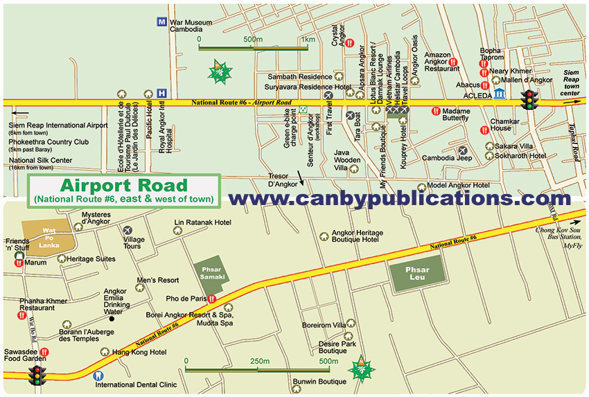 Map - Siem Reap Airport Road