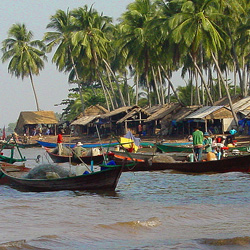 Kep Crab Market in the morning